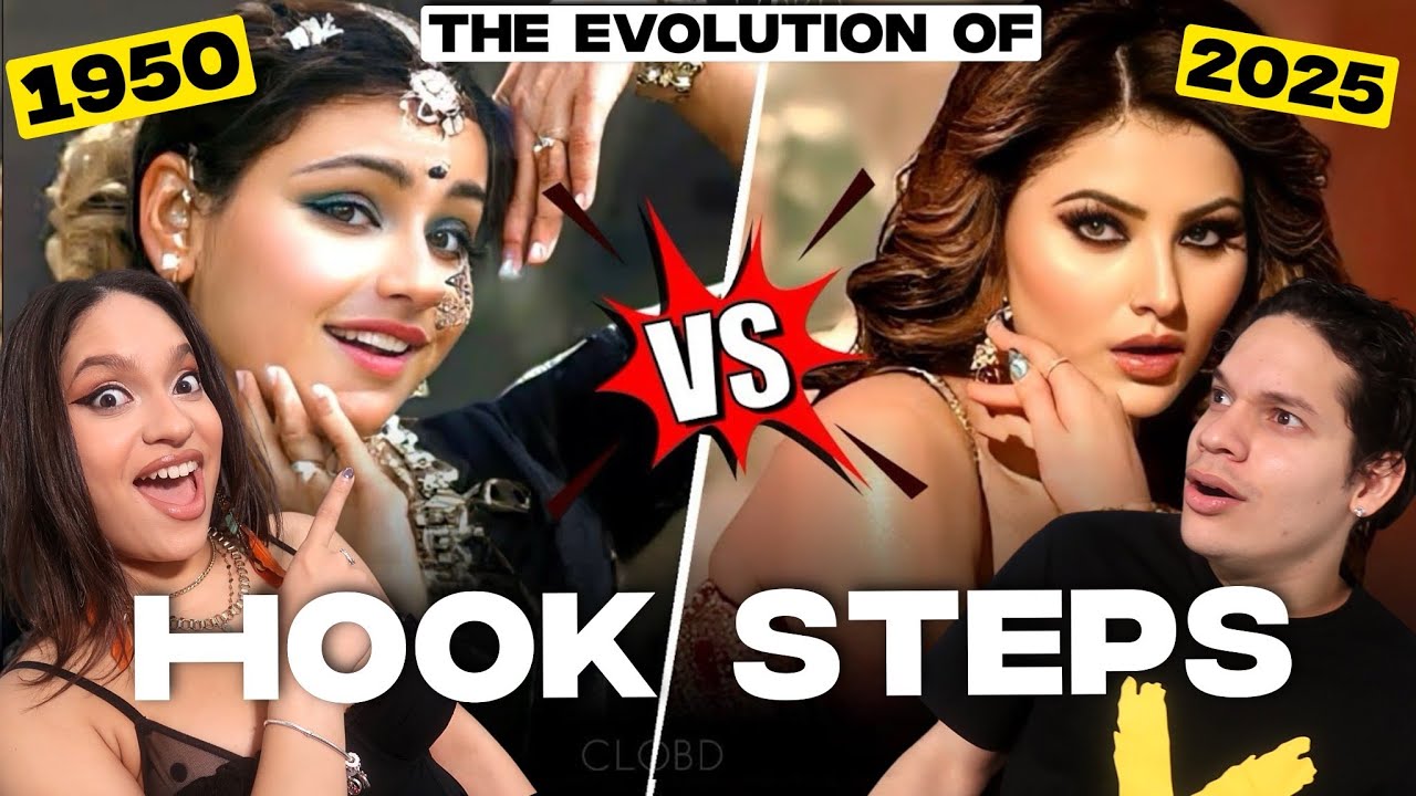 Latinos react to The Evolution Of Bollywood Hook Steps (1950 - 2025)