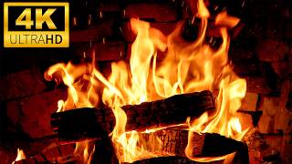 🔥Amazing Fireplace in 4K Logs | Crackling Fireplace with Gentle Fire Sounds 🔥 Relaxing Fireplace