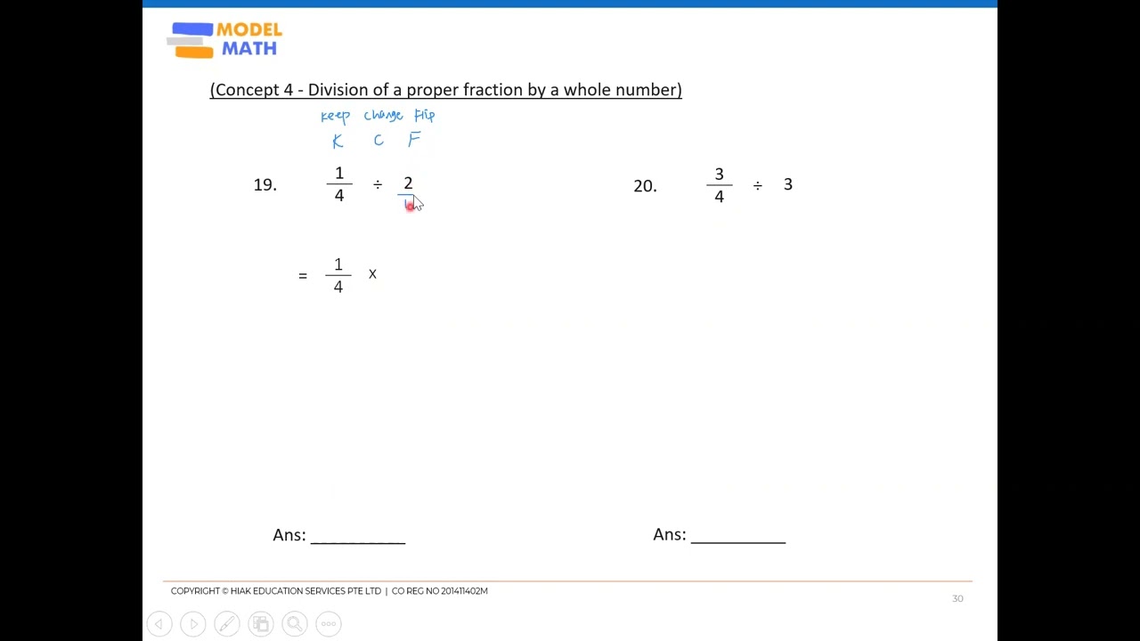 Primary 5 Math Tuition - Division of Fractions - YouTube