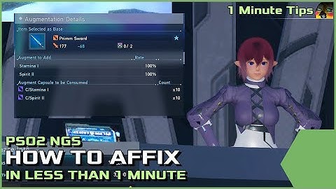 PSO2 NGS GLOBAL - How to Affix In 1 Minute