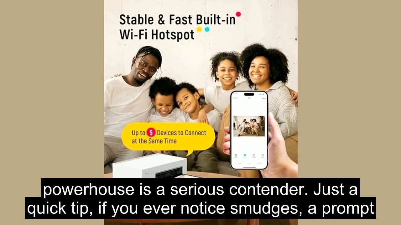 Liene M100 4x6'' Portable Photo Printer – 100 Sheets & 3 Cartridges | Wi-Fi Instant Printing