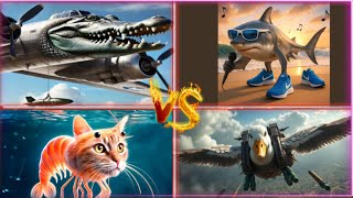Trippi Troppi🙀 Vs Tralalero Tralala 🦈 Vs Bombini Guzini🪿 Vs Bombardino Crocodilo🐊 ⚡️🔊🎶👀