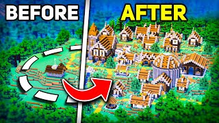 I Transformed an ENTIRE Spruce Village in Minecraft