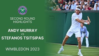 Stefanos Tsitsipas vs Andy Murray | Round 2 Match Highlights | Wimbledon 2023 Gameplay