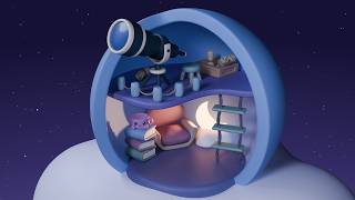 [ASMR] Cozy 3D Modeling – Building an Observatory (Thocky Keyboard & Mouse, No Talking) screenshot 1
