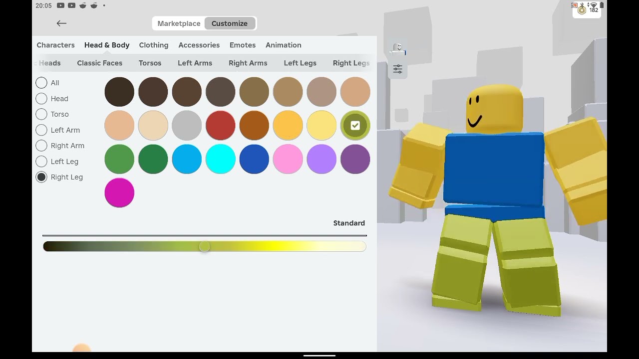 How To Make A Classic Noob Avatar In Roblox On Mobile For Free YouTube