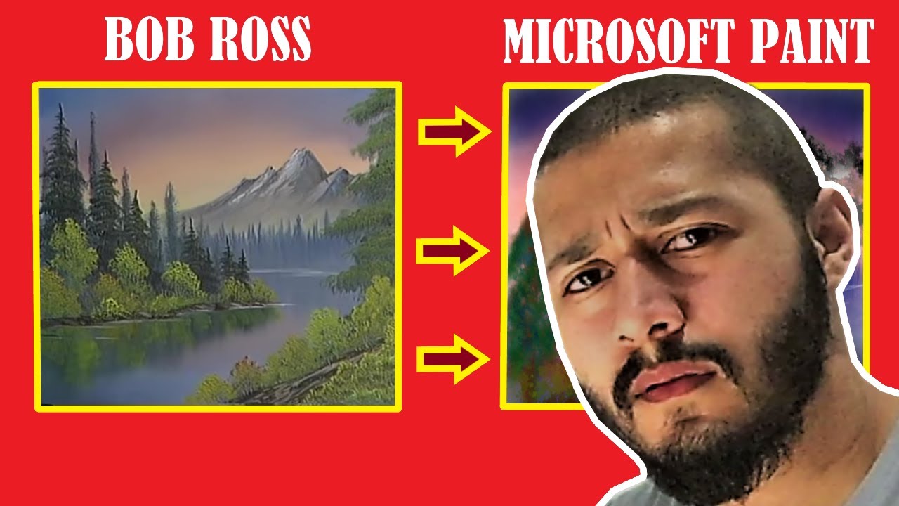 Making a Bob Ross painting in Microsoft Paint