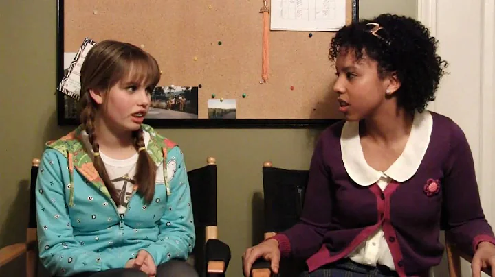 Young Abby and Krista Goofing on Set