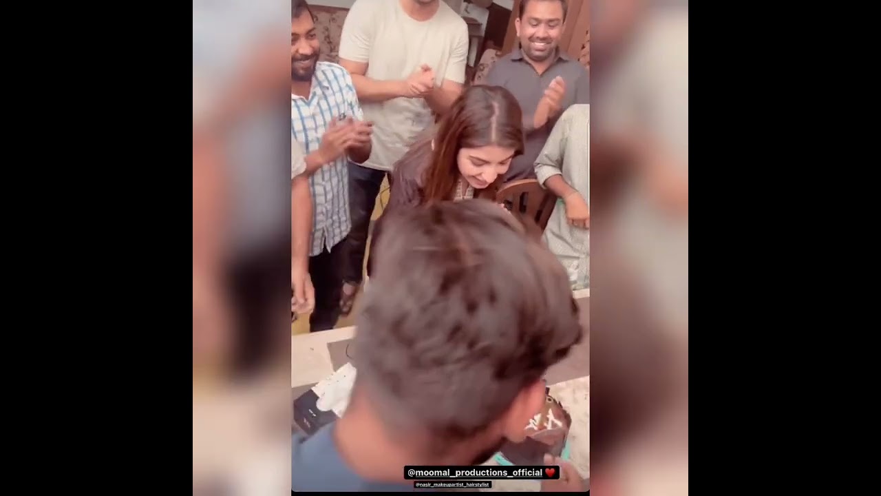 kinza hashmi again birthday celebration on drama set