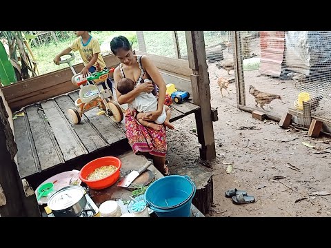 Beautiful Daily Lifestyle of Super Nice mom Asia Cambodia with Traditional style Cooking