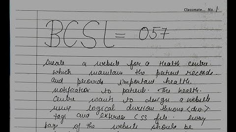 BCSL 057 ENGLISH MEDIUM HANDWRITTEN ASSIGNMENT 2021-22 | FOR PDF WHATSAPP ON 9354372788