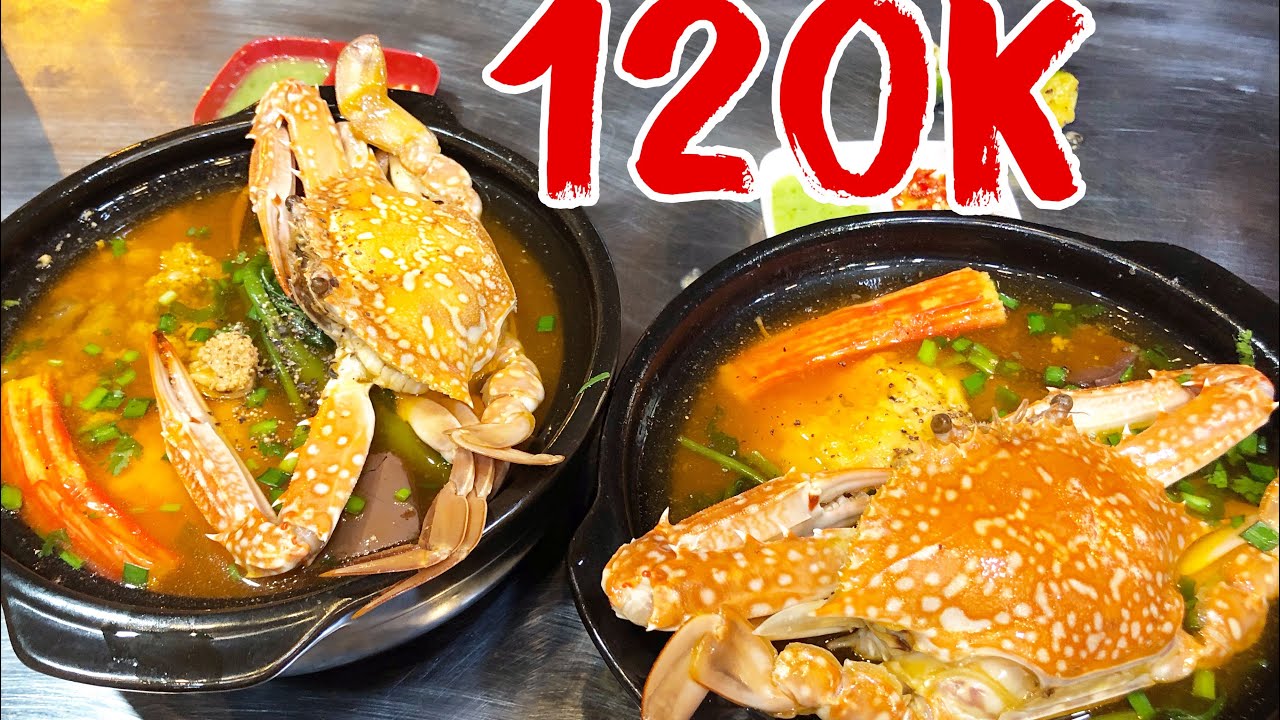Ngỡ ngàng TÔ BÁNH CANH GHẸ 120K nguyên con ghẹ ngon hấp dẫn về đêm Sài ...
