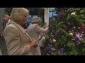 Queen decorates Christmas tree at Barnados