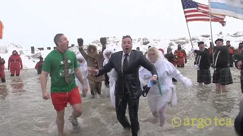 Argo Tea at the Chicago Polar Plunge 2014 with Jimmy Fallon