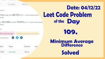 2256 || Minimum Average Difference || Leetcode Daily Challenge