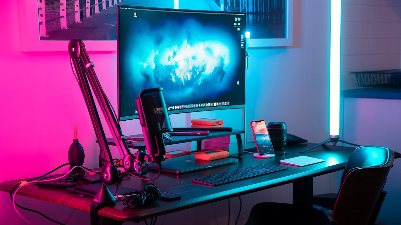 DIY Home Office and Desk Tour | A Filmmakers Workspace - YouTube