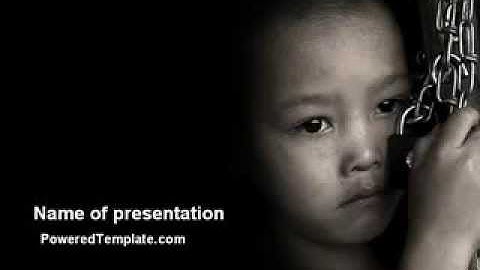 Childrens Rights Labor PowerPoint Template by PoweredTemplate.com