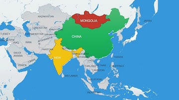 Map of Asia with Countries: PowerPoint maps for presentation
