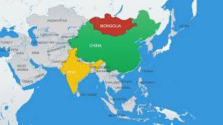 Map of Asia with Countries: PowerPoint maps for presentation