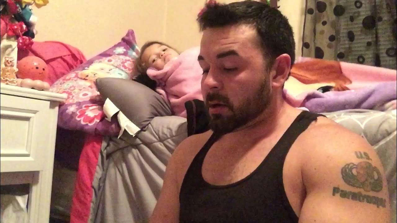 Stuttering dad reading to his daughter till she falls asleep