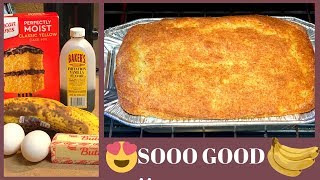 QUICK AND EASY BANANA BREAD /QUICK AND EASY BANANA BREAD USING A YELLOW CAKE MIX/