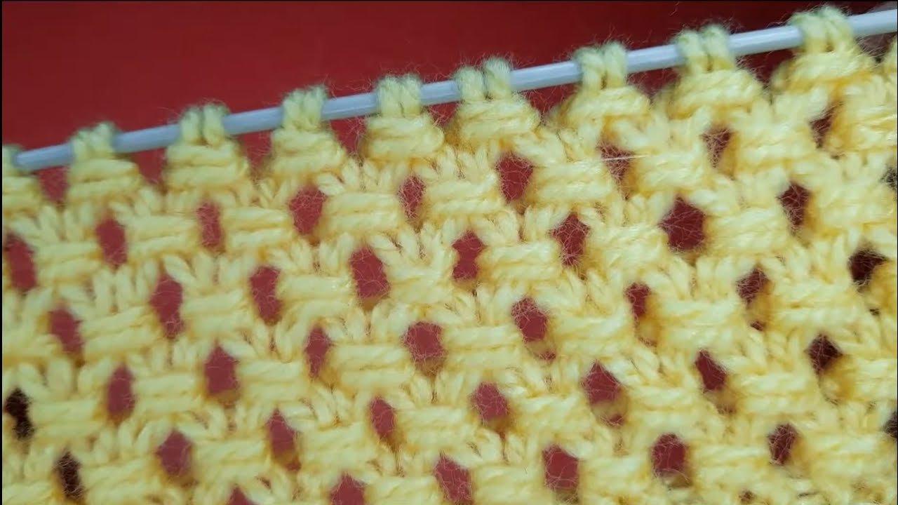 Aprende a tejer  hermoso  punto calado a dos agujas