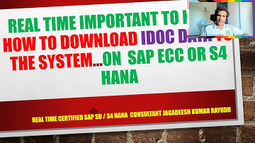 Real time important to know how to download idoc data to the system…on  sap ecc or s4 hana