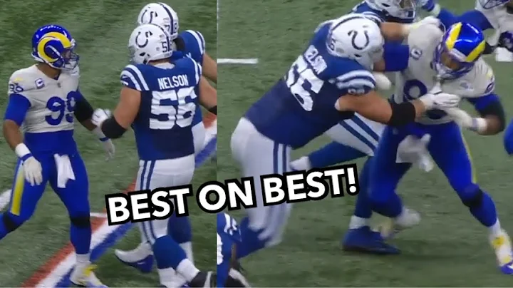 Quenton Nelson vs Aaron Donald FULL MATCHUP! (OL v...