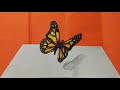 Flying Butterfly 3D drawing | 3D Drawing Tutorial | Butterfly Drawing