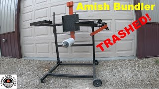 Amish Bundler Trashed! -86 #WoodWrapper.com