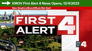 KMOV First Alert 4 News Opens, 12/4/2023 (New Graphics/Brand/Music/Set)