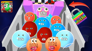 Into The Crowd | 🌹💅All Levels Jelly 2048 ball into the crowd video games Gameplay All Levels#2