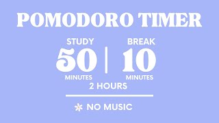 Famous 📚STUDY WITH ME FOR 2 HOURS  | 50 MINS STUDY / 10 MINS BREAK | NO MUSIC | WITH ALARMS Wealth