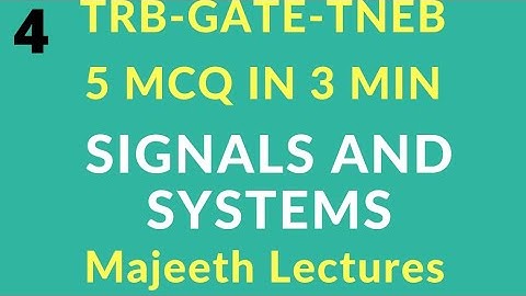 TRB ECE SIgnals and Systems MCQ-4