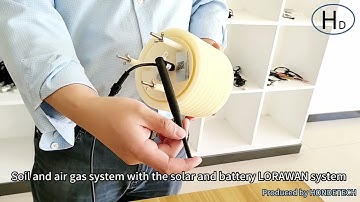 Soil and air gas system with the solar and battery LORAWAN system