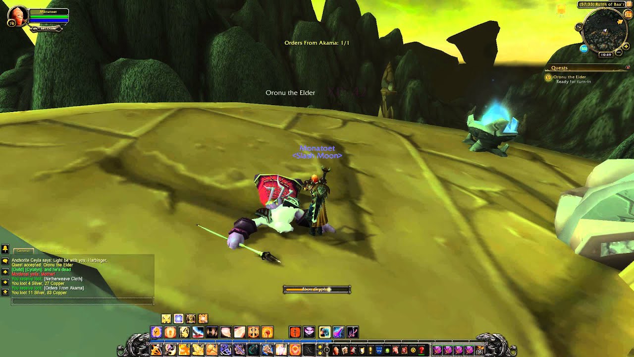 Quest 1072: Oronu the Elder (WoW, human, paladin)