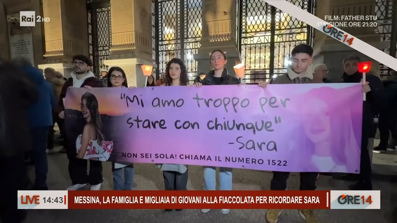 Messina, la fiaccolata per ricordare Sara Campanella - Ore 14 del 04/04/2025