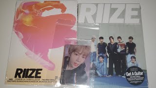 Unboxing RIIZE - 1ST SINGLE [GET A GUITAR] Both Versions   Ktown4u Lucky Draws!