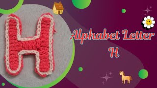 How to Crochet the Alphabet H | Easy Crochet Letter | Quick & Easy Crochet Alphabet | Club Crafteria