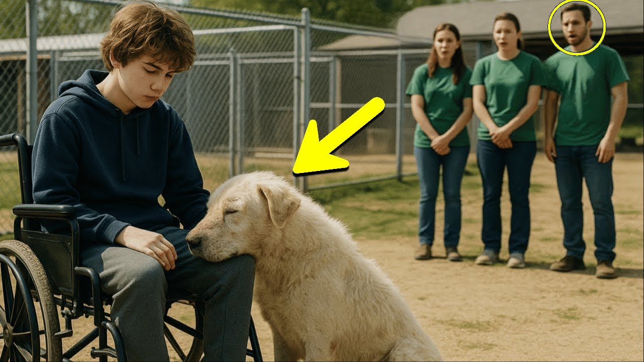Mozgássérült tinédzser látogat el egy menhelyre – a bántalmazott kutya reakciója mindenkit meghatott