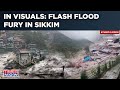 Sikkim flash floods moments of horror as cloudburst wipes out roads bridges 23 soldiers missing