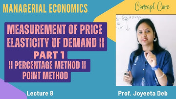 Measurement of Price Elasticity of Demand || Part 1 || Percentage method || Point method
