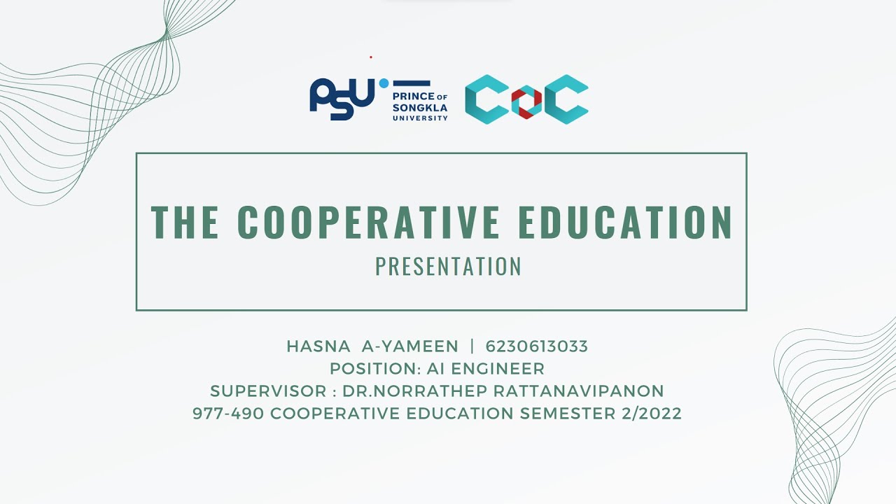 Cooperative Education Presentation | 6230613033 Hasna A-Yameen - YouTube