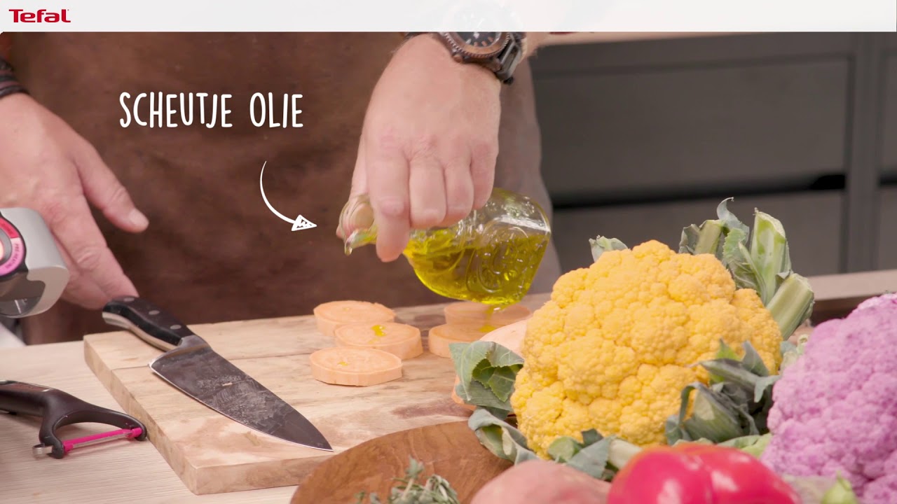 Ralph de Kok bereidt zoete aardappel op OptiGrill