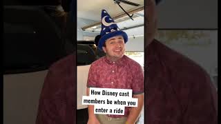 How Disney World cast members be when you enter a ride! #shorts