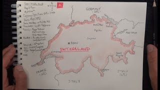 ASMR - Drawing a Map of Switzerland - Australian Accent - Chewing Gum & Quietly Whispering