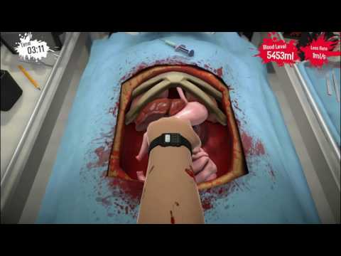 Surgeon Simulator 2013 Anniversary Edition ტვინისა და თირკმელების ოპერაცია