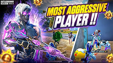 MOST AGGRESSIVE PLAYER 🔥 Intense Duo gameplay , 1v4 Clutches in Conqueror Rank Push Lobby | BGMI