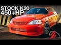 How Much Power Can A Stock K20 Hold?