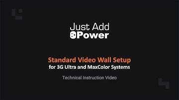 Standard Video Wall Setup for 3G Ultra and MaxColor Systems